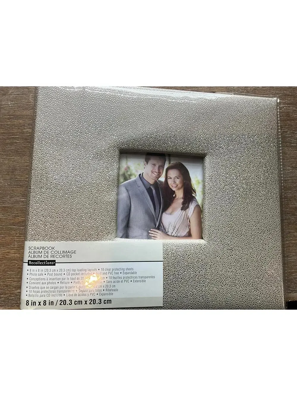 Gold Pebble Texture Photo Album Scrapbook with CD holder